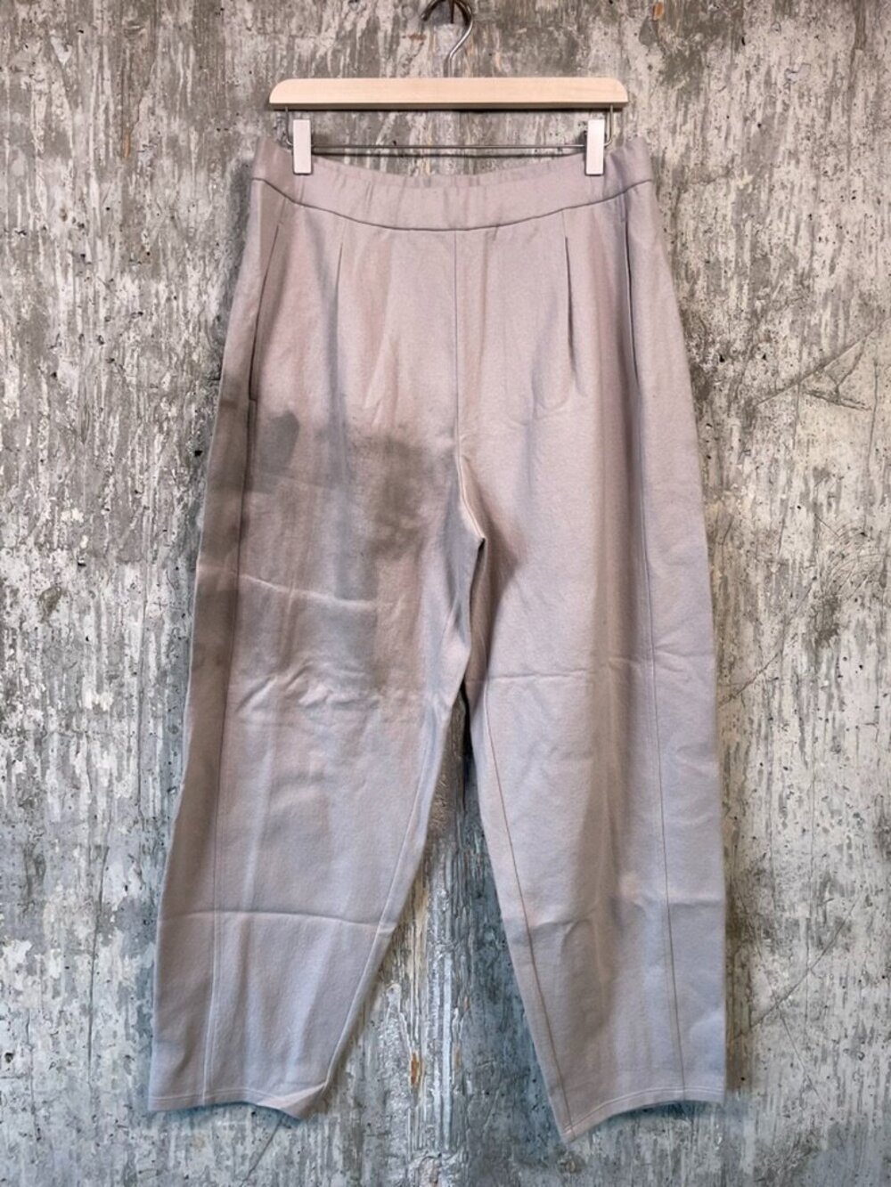 (Stained) EILEEN FISHER Women's Felted Regenerative Wool Jersey Lantern Pant